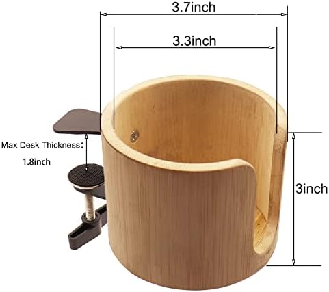 Anti-Spill Table Edge Clamp Cup Holder - 2 Pack, Gaming & Computer Desk Accessories - Image 7