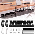Under Desk Cable Tray, Clamp-On, 12-21.6in Expandable Metal Wire Organizer by Unknown