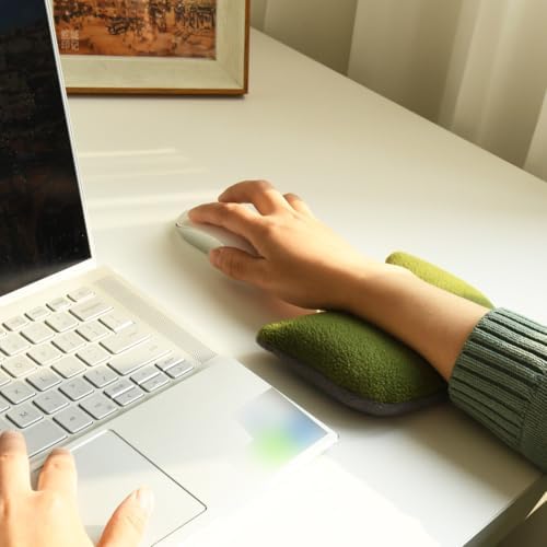 Large Mouse Wrist Rest Bean Bag, Ergonomic Mouse Support Pad Filled Ergo Beads for Computer, Laptop, PC Gaming (Green) - Image 6