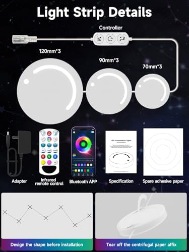KANTUTOE Smart LED Wall Lights, 9-Piece RGB LED Light with App & Remote Control, TV Backlights, Music Sync, Color-Changing, Ambient Lighting for Gaming, Bedroom, Living Room and Home Decor - Image 6