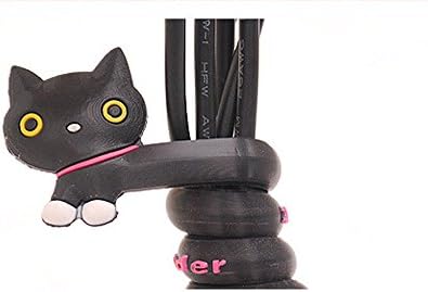 yueton Pack of 10 Cute Frog Pink Rabbit Cat Bears Cable Tie Cord Organizer Headset Headphone Earphone Wrap Winder/Fixer Holder/Cord Manager/Cable Winder - Image 6
