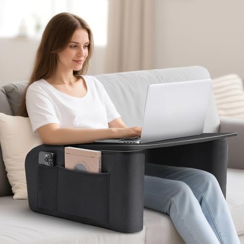 OPTIXCELL Lap Desk with Arm Rest, Ergonomic 17" Laptop Desk for Bed & Couch by OPTIXCELL