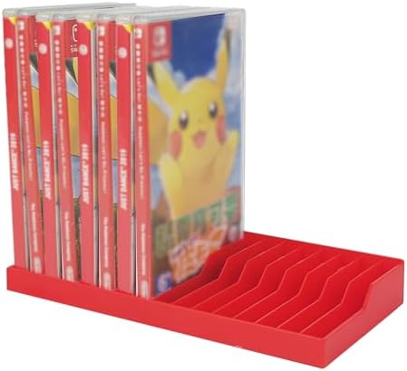 16-Game Case Holder & Organizer for Nintendo Switch, Red by WEIMINLI