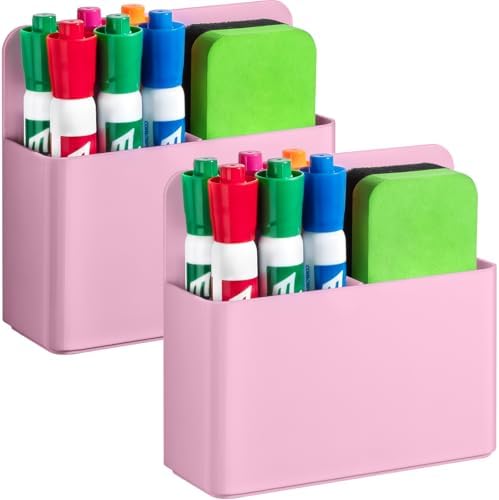 2 Pack Magnetic Pen Holder Cup for Whiteboard, Classroom Supplies by Banafich