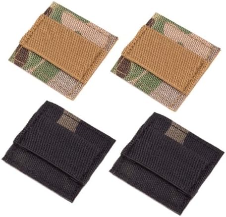 Tactical Headphone Cable Storage Board Fastening Cable Ties Strap for Helmet Headset Walkie-Talkie Wire Hook and Loop Sticker （4 Packs Camu） by Aekvinks
