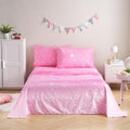 JSD Gradient Pink Moon Stars Kids Twin Sheet Set Space Theme 3 Piece by JSD