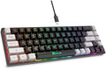 GEODMAER 65% Gaming Keyboard, LED Backlit Mini Wired Gaming Keyboard, Ultra-Compact Anti-Ghosting No-Conflict 68 Keys Gaming Wired Keyboard for PC Laptop Gamer by GEODMAER
