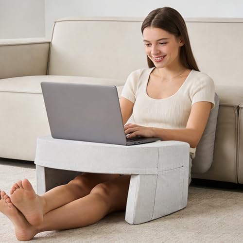 DUMOS Reading Pillow Lap Desk, Storage Pockets, Ergonomic Memory Foam - Image 4