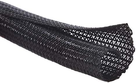 Alex Tech 10ft - 3/4 inch Cord Protector Wire Loom Tubing Cable Sleeve Split Sleeving For USB Cable Power Cord Audio Video Cable – Protect Cat From Chewing Cords - Black by AlexTech