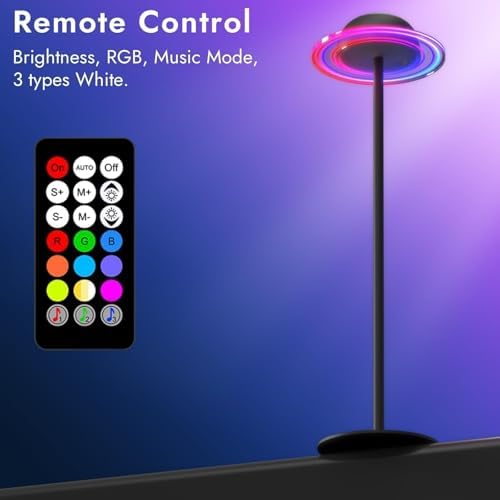 Wireless Bottle Lamp, Table Lamps - Remote Control, Touch Control, Inspiration from Saturn's Rings, Dynamic Table Lamps, Easy to Assemble, Sturdy Metal, Indoor - Image 2