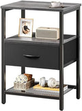 Huuger Night Stand with 2 Drawers, Bed Side Table with Open Shelf by Huuger