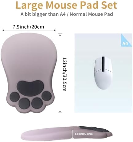 L-SPOUTTO Ergonomic Mouse Pad with Wrist Rest,Cute Mouse Pad Wrist Support - Image 4