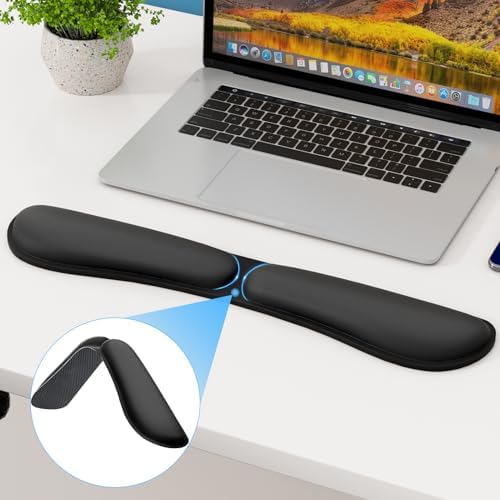 KTRIO Keyboard Wrist Rest, Memory Foam Wrist Rest, Black | Memory Foam Wrist Support, Ergonomic Design, Non-Slip Base, Office and Home Use - Image 6