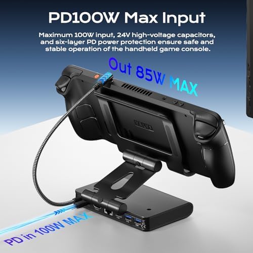 3 Speed Dual Magnetic Cooling Fan Steam Deck Docking Station for ROG Ally X - Image 5