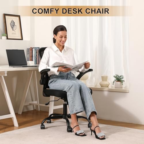 Synorla Office Chair|Ergonomic Desk Chairs (Pack of 2) | Flip-up Armrests,Mesh Computer Chair,High Back,Comfy Work,Adjustable Lumbar Support - Image 4