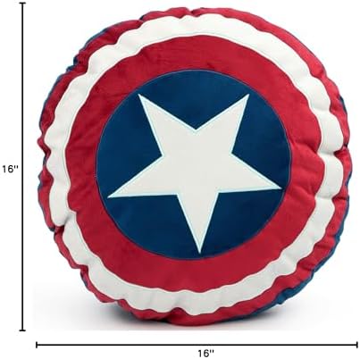 Jay Franco Marvel Avengers Captain America's Shield Shaped Decorative Pillow - Kids Super Soft Throw Plush Pillow - Measures 16 Inches (Official Marvel Product) - Image 6