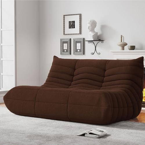 WHGBJA Loveseat Bean Bag Chair for Adults, Comfy Beanbag with Memory Foam | Floor Sofa Chair for Gaming, Reading, Bedroom, Living Room, Boneless, Ergonomic by WHGBJA