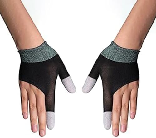 Mobile Game Gloves, Ultra-Thin Mobile Gaming Gloves，Anti-Sweat Mobile Finger Sleeve Breathable for High-Ranking Players Mobile Game Streamer by QPOIBSD