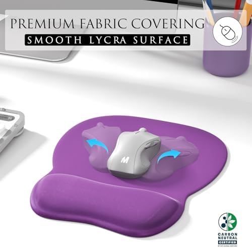 MROCO Ergonomic Mouse Pad with Gel Wrist Rest, 9.4 x 8.1 in, Violet Purple - Image 2