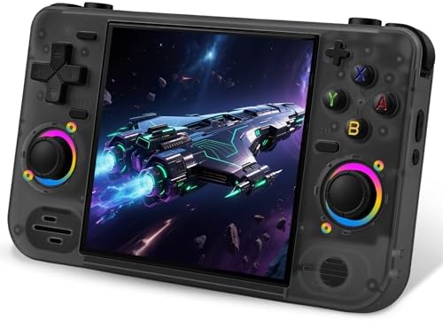 RF40H Handheld Game Console, 4.0" Retro Gaming Console Preloaded 20,000+ Classic Games, Open Source Linux System, Support WiFi Online Play, Portable Pocket Hand Held Video Game (Transparent Black) by UYTGXEN