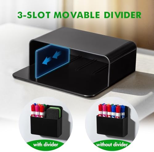 2 Pack Magnetic Pen Holder Cup for Whiteboard, Classroom Supplies - Image 3