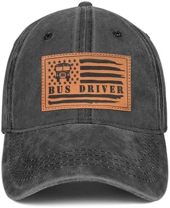 Hat for Men Women, Baseball Cap Gifts for Men Women, Adjustable Cotton Leather Patch Trucker Baseball Cap by Unknown