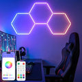 RGB Hexagon Lights with Music Sync Mode 358+ Color Changing LED Lights by Gneng