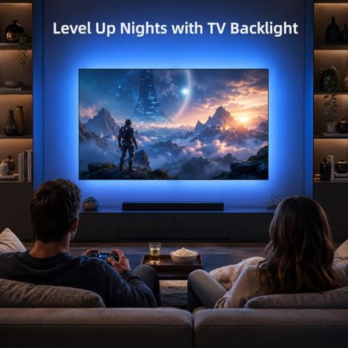 MORIACC LED Lights for TV 9.84ft, TV LED Backlight for 32-43 Inch TV, RGB LED Strip Lights with Music Sync, Bluetooth APP and Remote Control, USB Powered Strip Lights for Bedroom Gaming Home Decor - Image 2