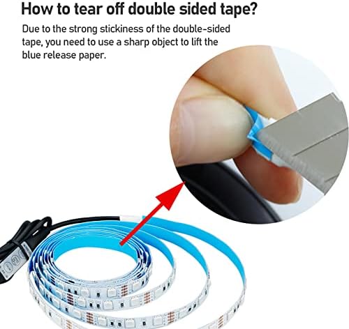 5V USB RGB LED Strip Light USB Powered 13.2ft/4M (2pcs x 6.6ft) 240LED - Image 5