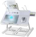 iXTRA Adjustable Laptop Lap Desk with Cooling Fan USB Light for Adults 60x40cm,Grey by IXTRA