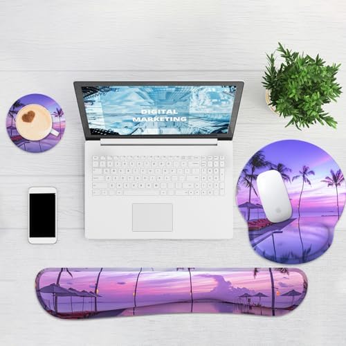 Ergonomic Mouse Pad with Wrist Rest and Keyboard Wrist Rest, Mousepad - Image 6