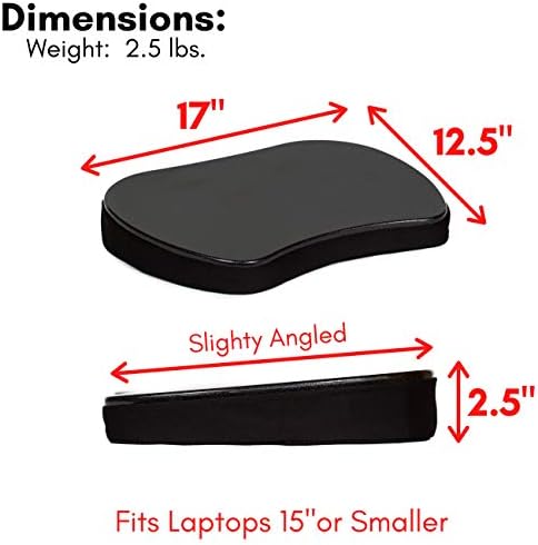 Sofia + Sam Mini Memory Foam Lap Desk Color: Black - Image 3