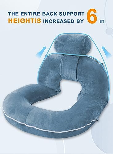 INSEN Reading Pillow, Back Pillow for Sitting in Bed and Couch - Image 4