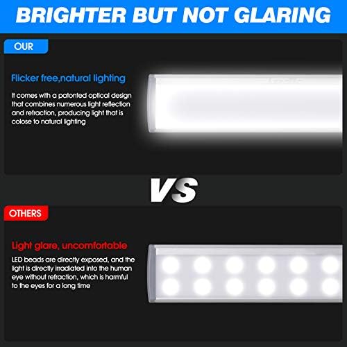 LEPOTEC 30 LED Under Counter Lighting, Motion Kitchen Cabinet Light, Battery Operated Closet Lights Pantry Light, Rechargeable Wireless Campervan Night Light,Warm White (2 Pack) - Image 4