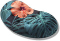 BRILA Ergonomic Memory Foam Mouse Wrist Rest Support Pad Cushion for Computer, Laptop, Office Work, PC Gaming - Massage Holes Design - Wrist Pain Relieve (Floral Leaves) by BRILA