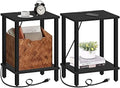 TUTOTAK End Table with Charging Station, Side Table Set of 2, Nightstand by ChoosetutotakFurnitureBuildYourCozyHome