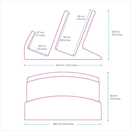 BRAINWAVZ Dual Desktop Keyboard Stand Holder, Suitable for Small Gaming Keyboards and Large Full-Size Boards, Organize Your Workspace and Keeping it Clutter-Free (D02) - Image 2