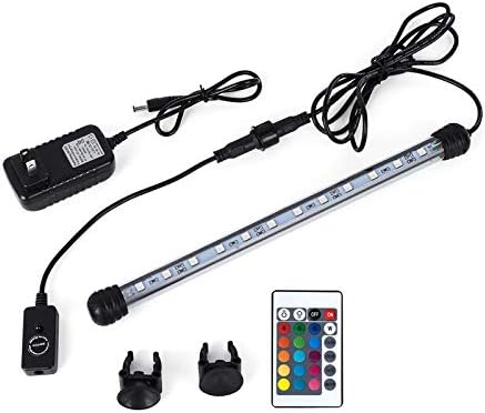 MQ 36 in Submersible LED Aquarium Light, 13W Color Changing Fish Tank Light with Remote Control, IP68 Crystal Glass 42 LEDs Lights Bar, for 38-45in Longest Side Tanks by MQ