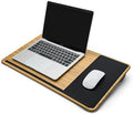 Lap Desk with Soft Cushion and Wrist Rest – Portable Laptop Desk for Bed, Couch & Home Office, Removable Mouse Pad & Anti-Slip Strip for 17 inch Laptop (Large, Wood Pattern) by ergomi