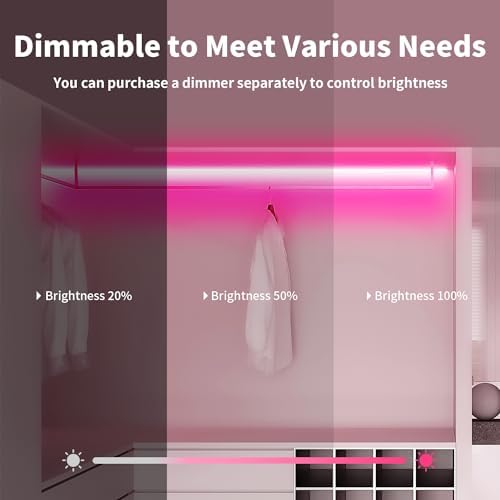 iNextStation Pink LED Light Strip 16.4FT Neon Rope Lights (with DC12V Plug) - Image 3