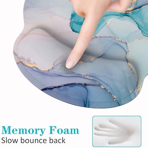 Lateefah Ergonomic Mouse Pad with Wrist Rest and Keyboard Wrist Rest Set | Non-Slip Memory Foam Wrist Rest for Computer Keyboard, Easy Typing, Pain Relief, Mousepad Wrist Support for Home Office Game - Image 5