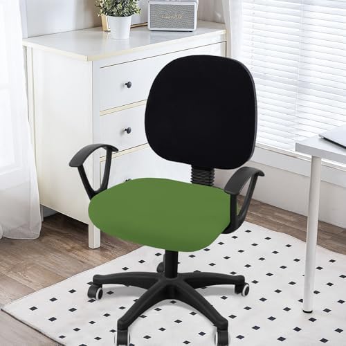 Smiry Stretch Printed Office Computer Desk Chair Seat Covers | Stretch Fit, Soft Fabric Universal Rotating Chair Cover, Washable Removable, Anti-Dust Seat Cushion Protector - Image 2