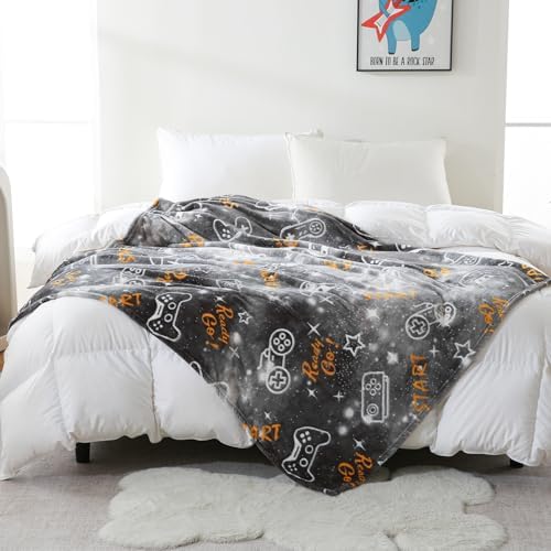 SOCHOW Glow in The Dark Gaming Blanket for Gamers, Grey 50 x 60 Inches - Image 6