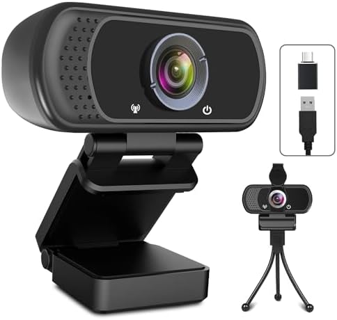 USB C Webcam for Switch 2 / PC: 1080P HD Web Cam with Mic,Computer Camera by ToLuLu