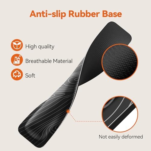 TECKNET Wrist Rest for Computer Keyboard Ergonomic, 1 in Thick, 17x3.3 in | Thicken Memory Foam, Typing Pain Relief, Wrist Support Pad for Keyboard, Comfort for Home/Office/Work, Anti-Slip Rubber Base - Image 4