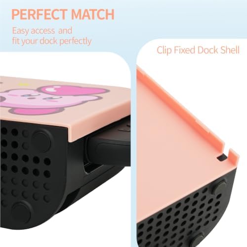TIKOdirect Faceplate Cover for Nintendo Switch 2 Charging Dock, Hard PC Slim Shell Anti-Scratch [No Screwdriver Installation] Faceplate Protection Shell Case for Switch 2 Dock, Pink K - Image 4