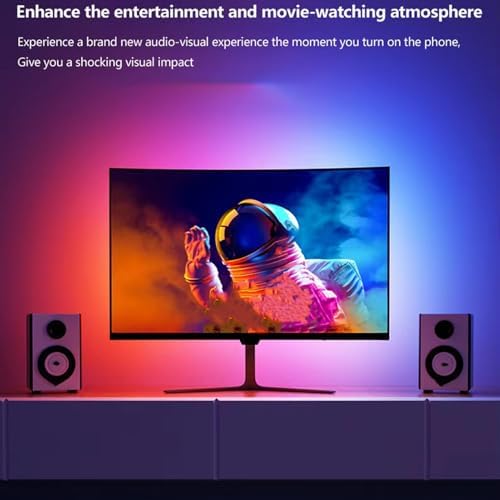 Tangxi RGB LED Strip Lights for 24" PC & Monitor, TV Backlight Behind Strip with Music Sync, Computer Light Bar Behind Screen for Desk Gaming - Image 3