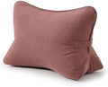 Pat. Pend. Corduroy Back Pillow for Sitting Up & Reading, Ergonomic Triangle Lumbar Support Cushion for Sofa, Armchair & Bed, Removable Cover, Brick Brown by Ailuteie
