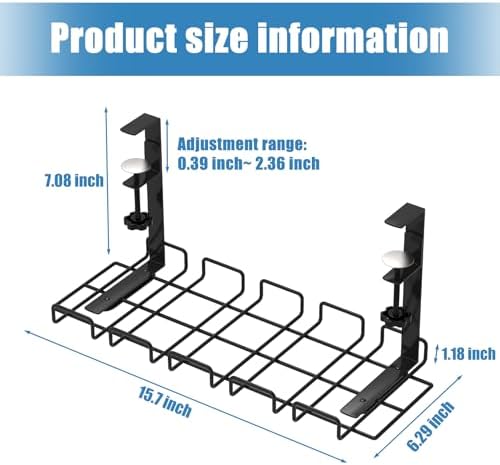 Under Desk Cable Management Tray with 52Pcs Different Essential Accessories - Image 3