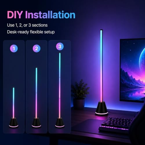 RGB Corner Floor Lamp with Speaker, App & Remote Control, Music Sync - Image 6